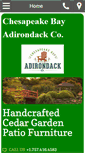 Mobile Screenshot of chesapeake-bay-adirondack.com